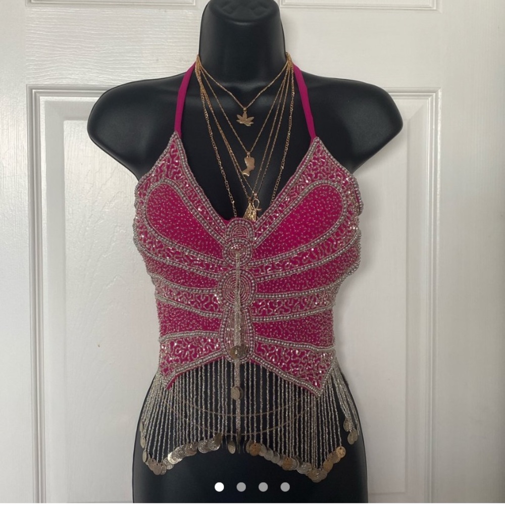 The Cutest Y2K butterfly bangled top🦋